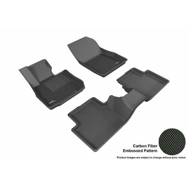 U-Ace, Inc U Ace L1MZ05101509 3D Maxpider Complete Set Custom Fit All-Weather Kagu Black Floor Mat for2016 Mazda CX-3 Models L1MZ05101509 - main